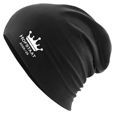 Produktbild von Huuraa Beanie Hofstaat 2028/29 Krone Schützenfest Black One Size Baumwolle und Elasthan Mütze Geschenkidee