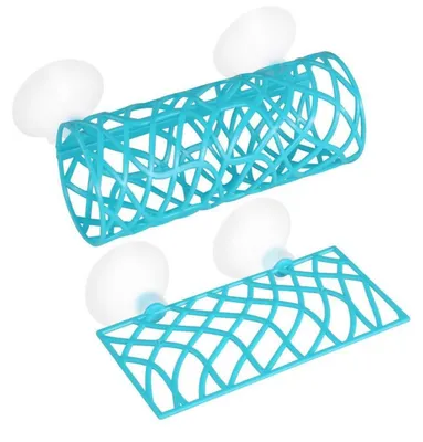 Immagine prodotto di Set di 2 elementi decorativi per acquario: grotta e tunnel, colore blu