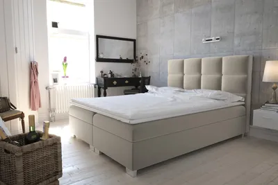 Produktbild von Velours Polsterbett KANADA mit 2x Bettkasten, Doppelbett mit Topper 5 cm, Bett mit Federkerns (Stoff: alfa 03 - cappucino, Breite: 160 cm)