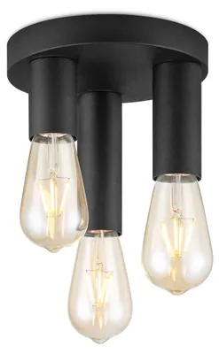 Produktbild von Home Sweet Home Moderne LED-Deckenleuchte Marna 3 Leuchten - Schwarz - Rund