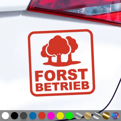 Produktbild von PantherPixel Forstbetrieb Forstwirt Aufkleber Forstbedarf Sticker Auto Geschenkidee Farbe Rot