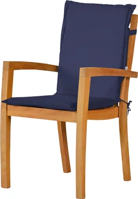 Produktbild von Auflage Stapelstuhl Polster blau marine navy, Stapelsessel Auflage als waschbares und UV-stabiles Sitzkissen für stapelbaren Gartenstuhl