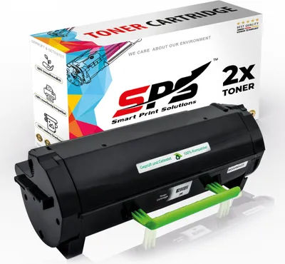 Produktbild von 2x Toner 502 50F2000 Schwarz Kompatibel für Lexmark MS410D Drucker