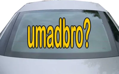 Produktbild von Indigos UG - Aufkleber Heckscheibe & Motorklappe DE6010 - gold - 600x294 mm - umadbro? - Auto Scheiben Fenster Heckklappe Tuning Racing JDM - Die cut