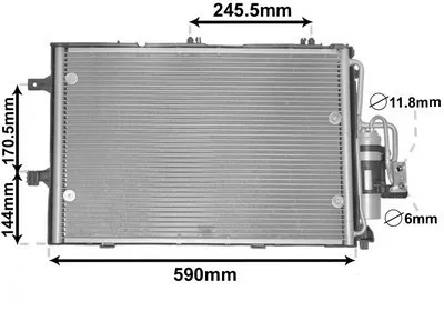 Produktbild von VAN WEZEL 37015307 Kondensator Klimaanlage Klimakondensator für OPEL Corsa C Schrägheck (X01) +Trockner