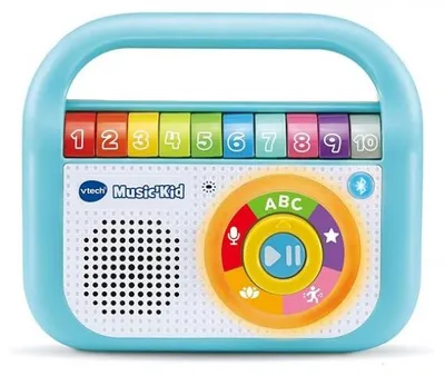 Image de Baladeur musical music kid bleu 40 chansons - enceinte bluetooth enfant - vtech - 615505 - lecteur musique