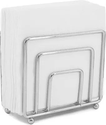 Produktbild von Famanu Serviettenhalter Freistehender Metall-Serviettenspender - Silber