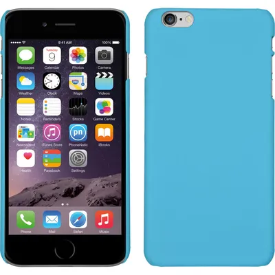 Produktbild von PhoneNatic Case kompatibel mit Apple iPhone 6 Plus / 6s Plus - Hülle hellblau gummiert Hard-case + 2 Schutzfolien