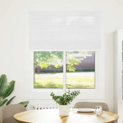 Image de vidaXL Plissé blanc 110x150 cm Largeur du tissu 109,4 cm Polyester