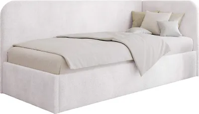 Produktbild von Moebelpaket Bett 90x200 cm, Polsterbett mit Stauraum und Gasdruckfedern, Modern Einzelbett, Kollektion Mario, Rechte Ausführung,