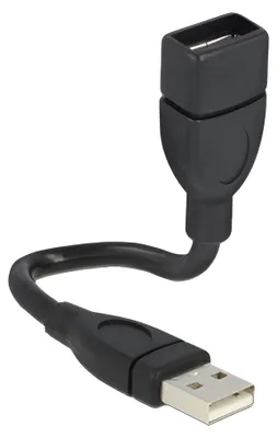 Image de DELOCK USB Verl.A -> A St/Bu 0.15m ShapeCable sw