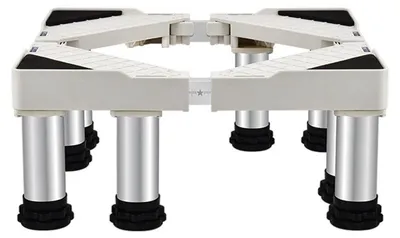 Immagine prodotto di Base regolabile per lavatrici e frigoriferi, da 50 a 75 cm, in acciaio inossidabile