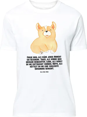 Produktbild von Mr. & Mrs. Panda Größe XL T-Shirt Corgie - Weiß - Geschenk, Tshirt, Spruch, Shirt, Corgi, Lebensfroh, Hund, mit, Sprüche