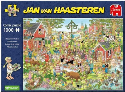 Produktbild von Jumbo Spiele Puzzlespiel Jan van Haasteren Mittsommerfest, 1000 Teile, Mehrfarbig, Karton, 70x370x270 mm, umweltfreundlich, humorvoll, ab 12 Jahre