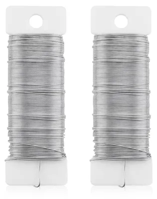 Basteldraht 0,7 mm x 35 m, 2 Rollen, silber, verzinkt