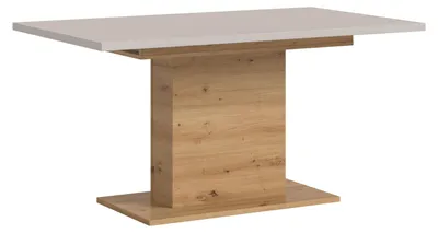 Produktbild von Esstisch Motion | ausziehbar | Säule | Kaschmir / Artisan |150(190)x90