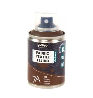 Image de Pebeo 7A peinture textile aérosol à base d'eau, 100 ml, marron