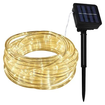 Solar-Lichterkette 12,4 m 100 LED warmweiß IP65 8 Modi