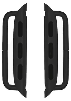 Produktbild von Happel Connector für Apple Watch - Armband Adapter für 42/ 44/ 45mm Gehäuse, Stegbreite 24mm, space schwarz edelstahl