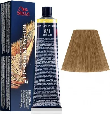 Produktbild von Wella Koleston Perfect ME+ Rich Natural, Blond, 8/1, Frauen, 60 ml, Alle Haare, Glanz