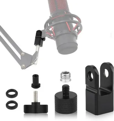 Imagen del producto de Adaptador para micrófono con rosca de 3/8 y 1/4 de pulgada, color
