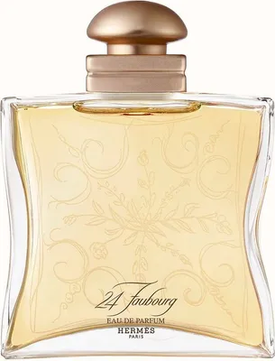 A close-up studio shot of a perfume bottle.