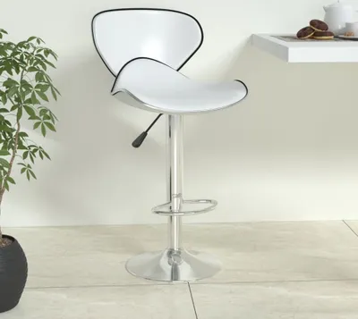 Produktbild von Möbel Barhocker Weiß Kunstleder - Barhocker &34155