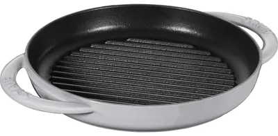 Produktbild von Staub Guss Grillpfanne mit 2 Griffen, rund Graphitgrau 22 cm