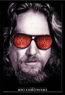 Image de Big Lebowski, The - Poster - The Dude + cadre amovible, Shinsuke® Maxi MDF noir, vitre acrylique