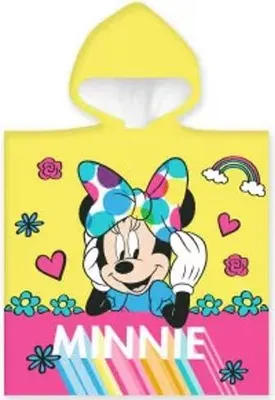 Produktbild von Kinderponcho Disney gelb 50 x 100 cm – Minnie Mouse/Sommerliche Gemütlichkeit
