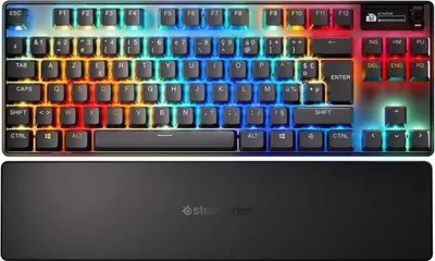 Immagine prodotto di Tastiera meccanica da gioco STEELSERIES Apex Pro TKL Gen 3, OmniPoint 3.0, Rapid Trigger, wireless, nera