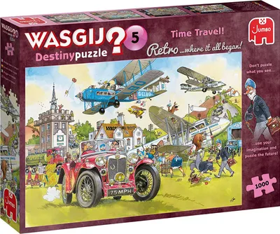 Produktbild von Jumbo 25008 Wasgij Retro Destiny 5-Zeitreise-1000 Teile Puzzlespiel, Mehrfarben