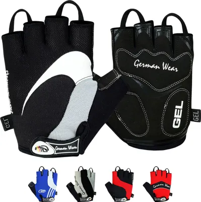 Produktbild von Fahrrad Radleder Handschuhe Fahrradhandschuhe , Größe:XL, Design-2:ME-7004 Schwarz