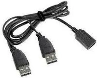 Produktbild von gembird Dual USB 2.0 A-Stecker Verlängerungskabel, 0,9m