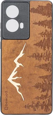 Produktbild von Holzhülle für Motorola Moto G85 5G, Bewood Imbuia-Gebirge