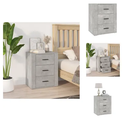 Zdjęcie produktu dla vidaXL Stolik nocny betonowy szary 50x36x60 cm materiał drewnopochodny - Stoliki nocne