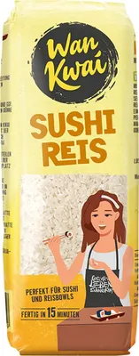 Image de Riz pour sushi Wan Kwai Riz à grain moyen avec un arôme particulier 500g
