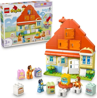 Zdjęcie produktu dla LEGO DUPLO Dom rodzinny Blue z grą pamięciową, Zestaw do budowania, 3 lat(a), Plastik, 83 szt., 1,72 kg