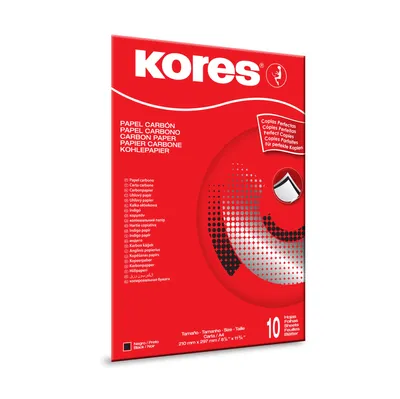 Produktbild von Kores Kohlepapier DIN A4 schwarz 10 Blatt
