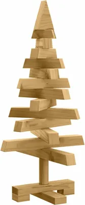 Produktbild von vidaXL Weihnachtsbäume mit Ständer Braun 60 cm Massivholz Kiefer