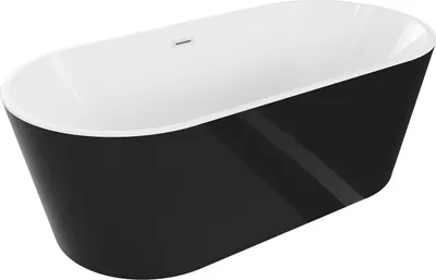 Obrázok produktu pre Mexen Luna voľne stojaca vaňa 170 x 80 cm, biela/čierna, biely prepad - 52031708075-20