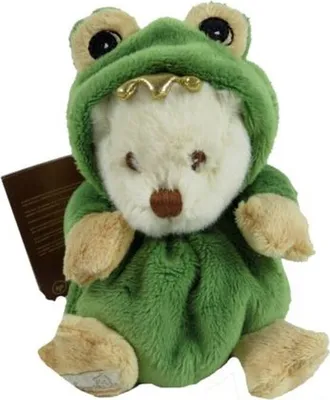 Produktbild von BARBARA BUKOWSKI Verwandlungsbär Teddy FROSCH grün Ziggy 15 cm