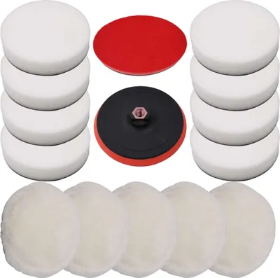 Image de Ensemble de tampons de polissage 14 pcs 180 mm
