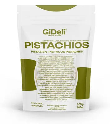 Produktbild von Pistazien 200g Geröstet Gesalzen mit Schale Vegan Keto Proteinreich Natur GiDeli