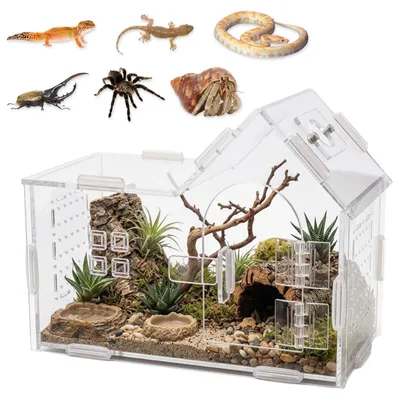 Obrázok produktu pre Akrylové terárium pre plazy, rozmer 20 x 15 x 10 cm, s vetraním