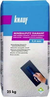 Produktbild von Knauf Mineralputz Diamant 25 kg 2,8 mm Körnung reinweiß