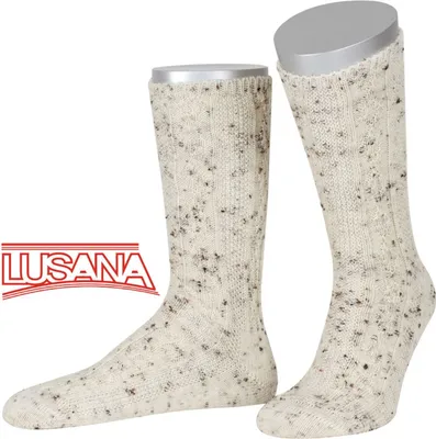 Lusana Shoppersocke Loden Tweed in beige