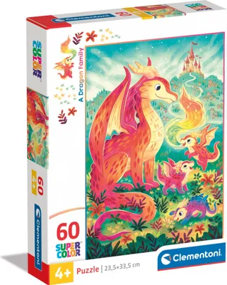 Produktbild von CLEMENTONI Drachenfamilie Puzzle 60 Teile