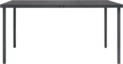 Image de vidaXL Table à manger d'extérieur Anthracite 150x90x74 cm Acier