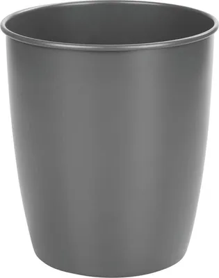 Produktbild von mDesign Mülleimer Abfalleimer Papierkorb Badmülleimer Rund Metall Dunkelgrau